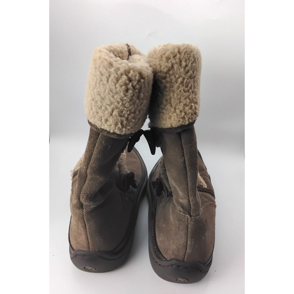 Earth Spirit-Bria Leather Suede Lined Fleece Cuff Winter Boots Women 8 US zipper - Picture 2 of 6